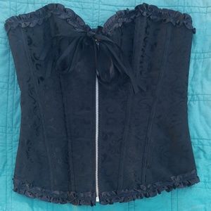 Adore Me corset black brocade